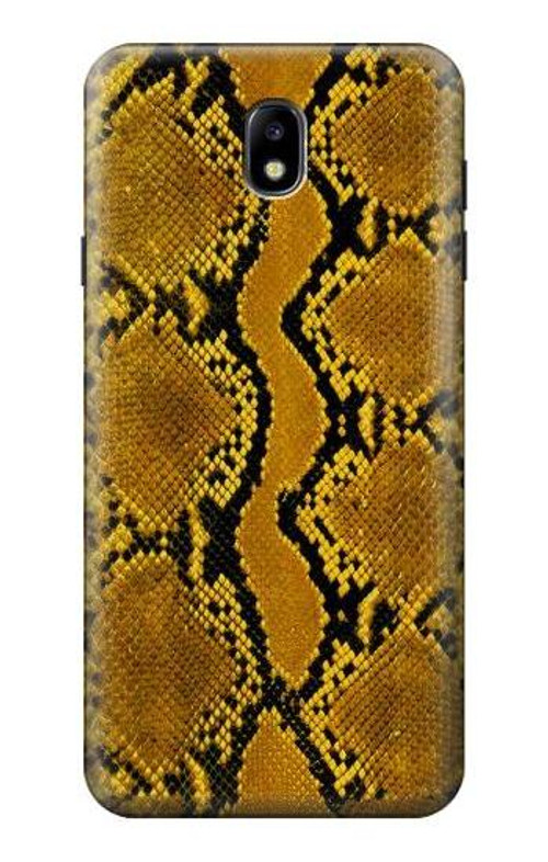 S3365 Yellow Python Skin Graphic Print Case Cover Custodia per Samsung Galaxy J7 (2018), J7 Aero, J7 Top, J7 Aura, J7 Crown, J7 Refine, J7 Eon, J7 V 2nd Gen, J7 Star