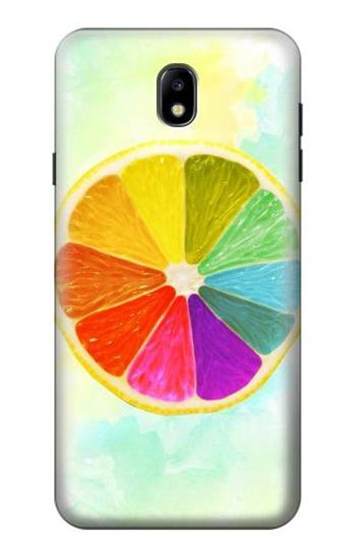 S3493 Colorful Lemon Case Cover Custodia per Samsung Galaxy J7 (2018), J7 Aero, J7 Top, J7 Aura, J7 Crown, J7 Refine, J7 Eon, J7 V 2nd Gen, J7 Star