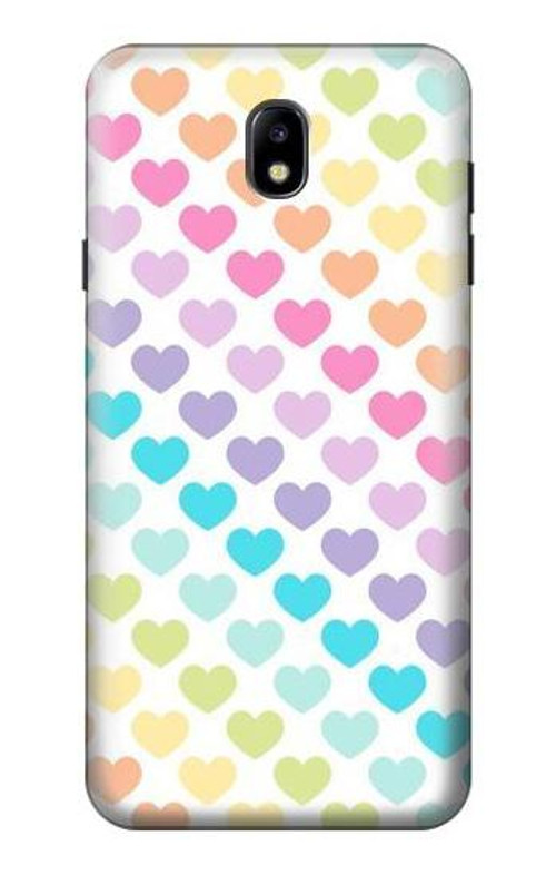 S3499 Colorful Heart Pattern Case Cover Custodia per Samsung Galaxy J7 (2018), J7 Aero, J7 Top, J7 Aura, J7 Crown, J7 Refine, J7 Eon, J7 V 2nd Gen, J7 Star