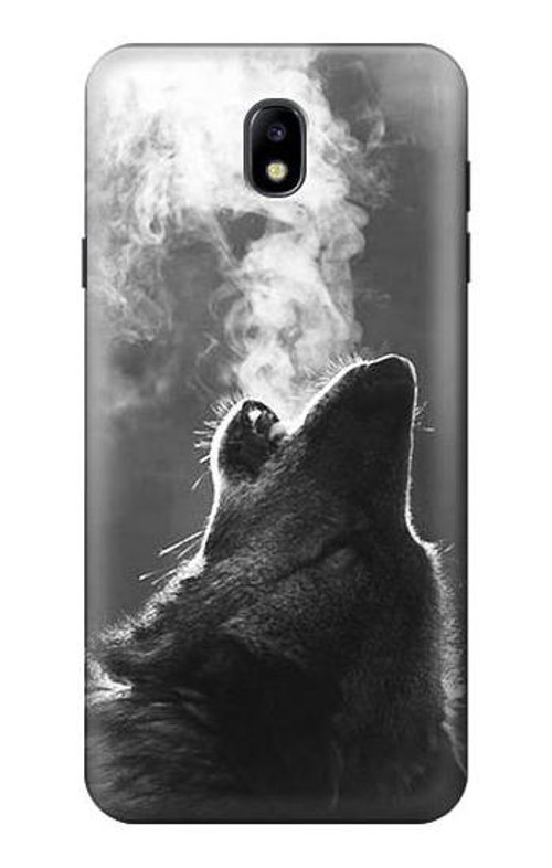 S3505 Wolf Howling Case Cover Custodia per Samsung Galaxy J7 (2018), J7 Aero, J7 Top, J7 Aura, J7 Crown, J7 Refine, J7 Eon, J7 V 2nd Gen, J7 Star