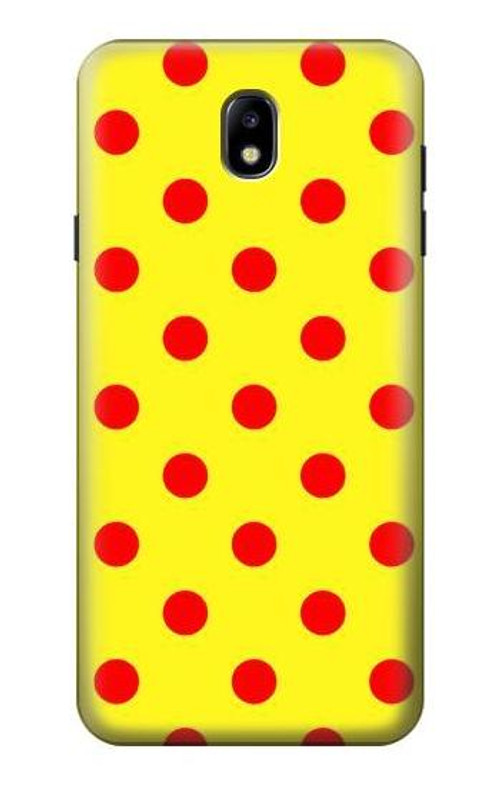 S3526 Red Spot Polka Dot Case Cover Custodia per Samsung Galaxy J7 (2018), J7 Aero, J7 Top, J7 Aura, J7 Crown, J7 Refine, J7 Eon, J7 V 2nd Gen, J7 Star