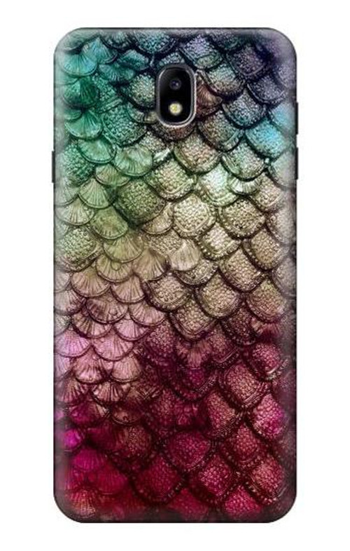 S3539 Mermaid Fish Scale Case Cover Custodia per Samsung Galaxy J7 (2018), J7 Aero, J7 Top, J7 Aura, J7 Crown, J7 Refine, J7 Eon, J7 V 2nd Gen, J7 Star