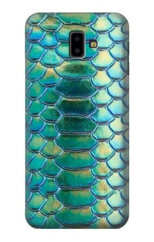 S3414 Green Snake Scale Graphic Print Case Cover Custodia per Samsung Galaxy J6+ (2018), J6 Plus (2018)