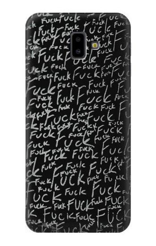 S3478 Funny Words Blackboard Case Cover Custodia per Samsung Galaxy J6+ (2018), J6 Plus (2018)