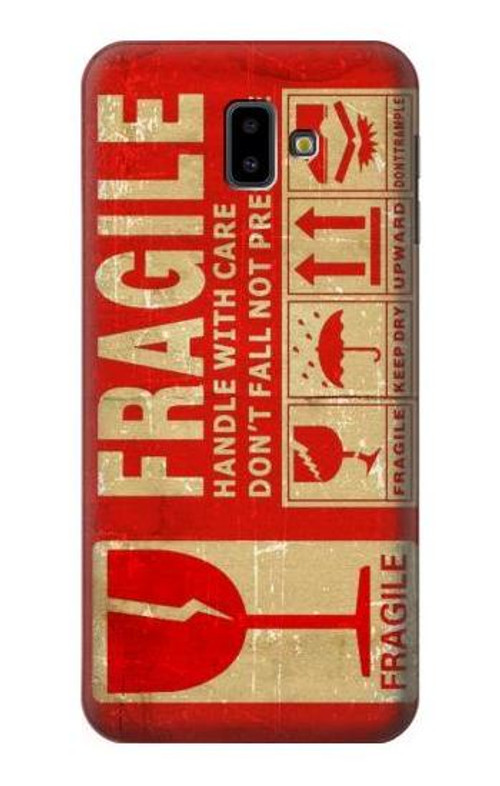 S3552 Vintage Fragile Label Art Case Cover Custodia per Samsung Galaxy J6+ (2018), J6 Plus (2018)
