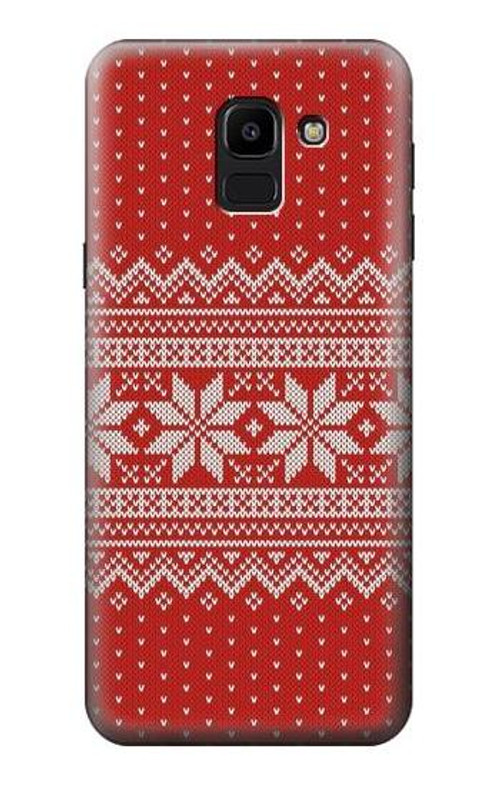 S3384 Winter Seamless Knitting Pattern Case Cover Custodia per Samsung Galaxy J6 (2018) S3384 Winter Seamless Knitting Pattern Case Cover Custodia per Samsung Galaxy J6 (2018)