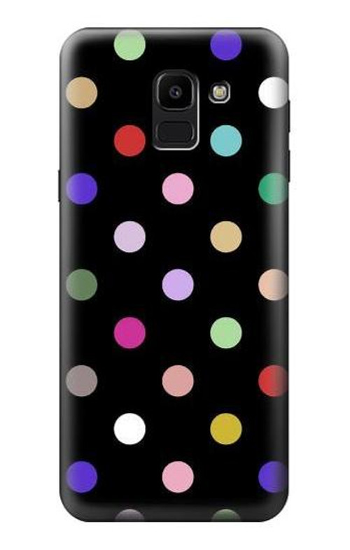 S3532 Colorful Polka Dot Case Cover Custodia per Samsung Galaxy J6 (2018)