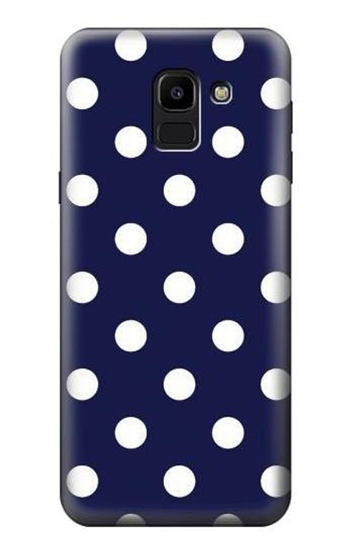 S3533 Blue Polka Dot Case Cover Custodia per Samsung Galaxy J6 (2018)
