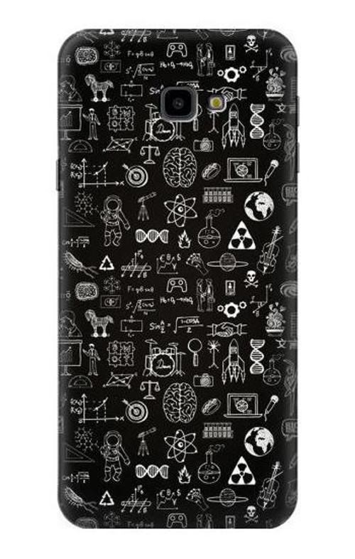 S3426 Blackboard Science Case Cover Custodia per Samsung Galaxy J4+ (2018), J4 Plus (2018)