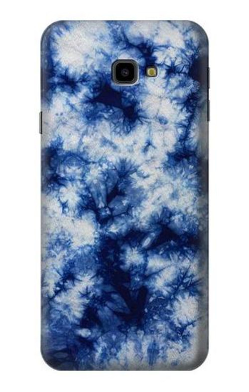 S3439 Fabric Indigo Tie Dye Case Cover Custodia per Samsung Galaxy J4+ (2018), J4 Plus (2018)