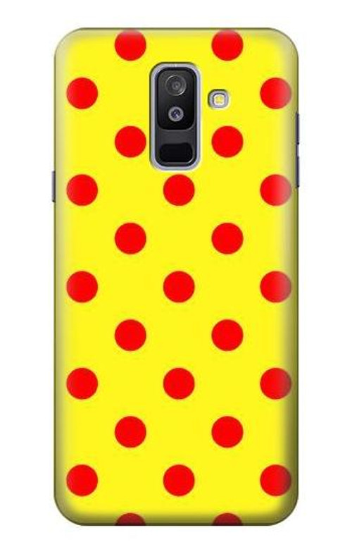 S3526 Red Spot Polka Dot Case Cover Custodia per Samsung Galaxy A6+ (2018), J8 Plus 2018, A6 Plus 2018