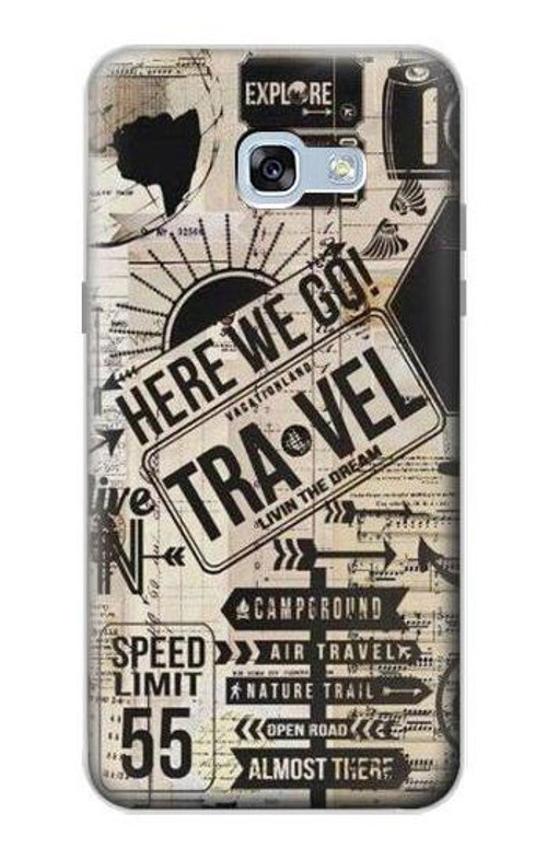 S3441 Vintage Travel Case Cover Custodia per Samsung Galaxy A5 (2017)