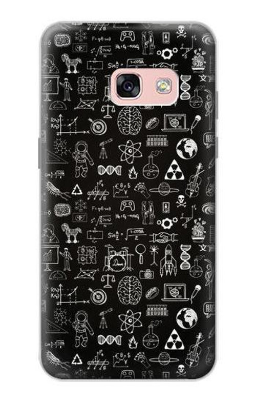 S3426 Blackboard Science Case Cover Custodia per Samsung Galaxy A3 (2017)