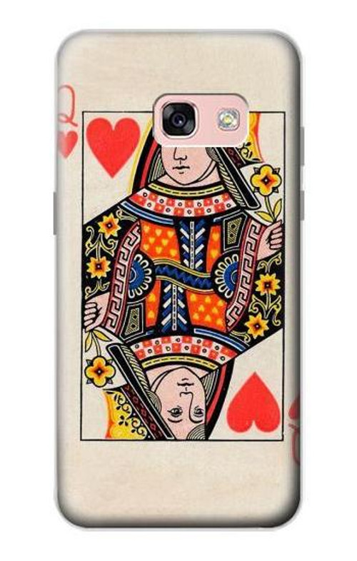 S3429 Queen Hearts Card Case Cover Custodia per Samsung Galaxy A3 (2017)