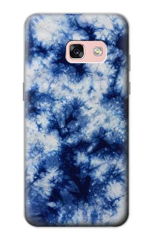 S3439 Fabric Indigo Tie Dye Case Cover Custodia per Samsung Galaxy A3 (2017)