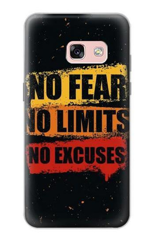 S3492 No Fear Limits Excuses Case Cover Custodia per Samsung Galaxy A3 (2017)