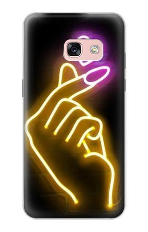 S3512 Cute Mini Heart Neon Graphic Case Cover Custodia per Samsung Galaxy A3 (2017)