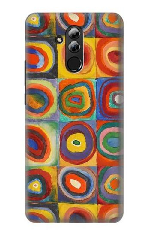 S3409 Squares Concentric Circles Case Cover Custodia per Huawei Mate 20 lite