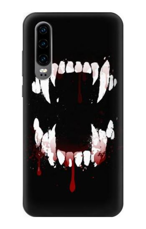 S3527 Vampire Teeth Bloodstain Case Cover Custodia per Huawei P30
