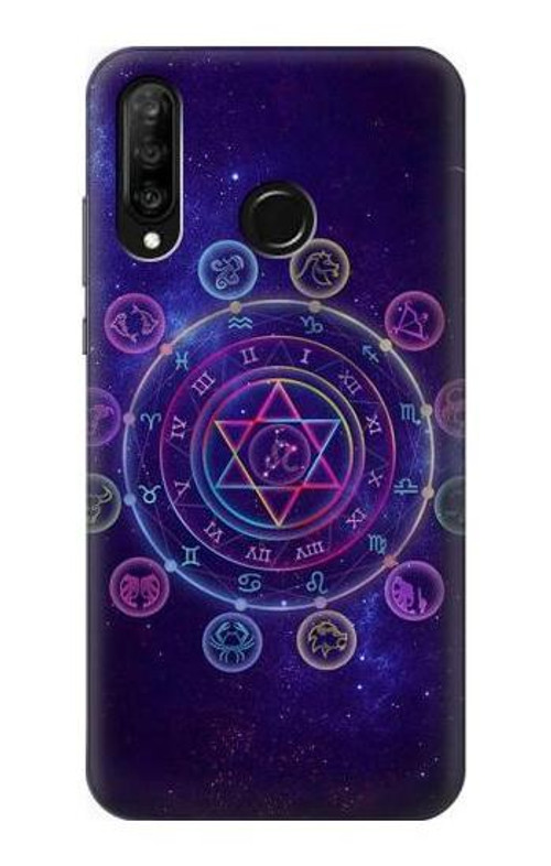 S3461 Zodiac Case Cover Custodia per Huawei P30 lite