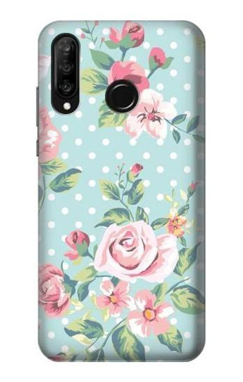 S3494 Vintage Rose Polka Dot Case Cover Custodia per Huawei P30 lite