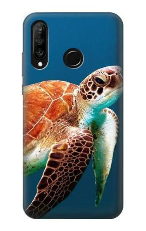 S3497 Green Sea Turtle Case Cover Custodia per Huawei P30 lite