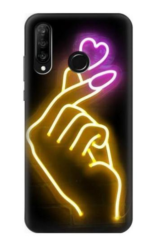 S3512 Cute Mini Heart Neon Graphic Case Cover Custodia per Huawei P30 lite