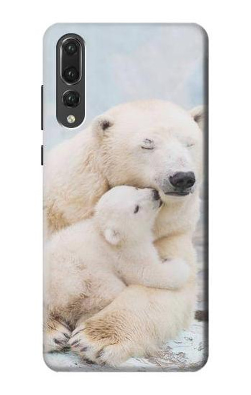 S3373 Polar Bear Hug Family Case Cover Custodia per Huawei P20 Pro