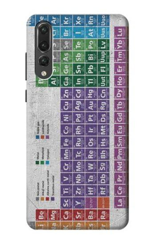 S3383 Periodic Table Case Cover Custodia per Huawei P20 Pro