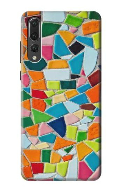 S3391 Abstract Art Mosaic Tiles Graphic Case Cover Custodia per Huawei P20 Pro