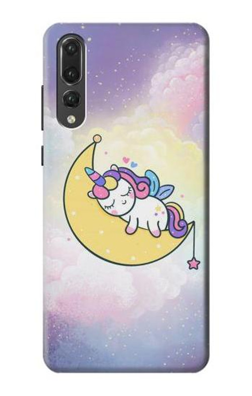 S3485 Cute Unicorn Sleep Case Cover Custodia per Huawei P20 Pro