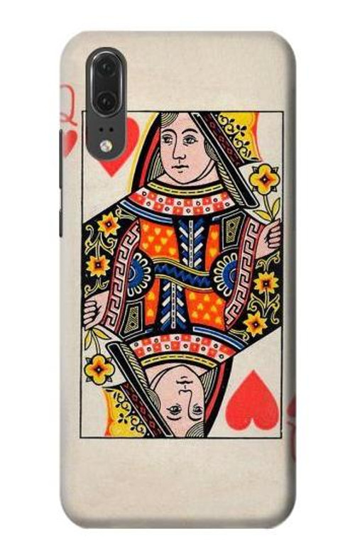 S3429 Queen Hearts Card Case Cover Custodia per Huawei P20