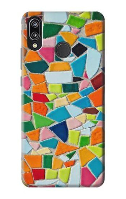 S3391 Abstract Art Mosaic Tiles Graphic Case Cover Custodia per Huawei P20 Lite