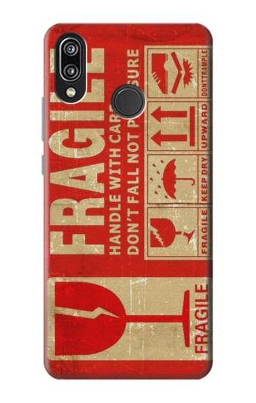 S3552 Vintage Fragile Label Art Case Cover Custodia per Huawei P20 Lite