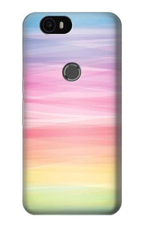 S3507 Colorful Rainbow Pastel Case Cover Custodia per Huawei Nexus 6P