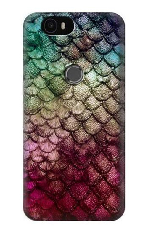 S3539 Mermaid Fish Scale Case Cover Custodia per Huawei Nexus 6P
