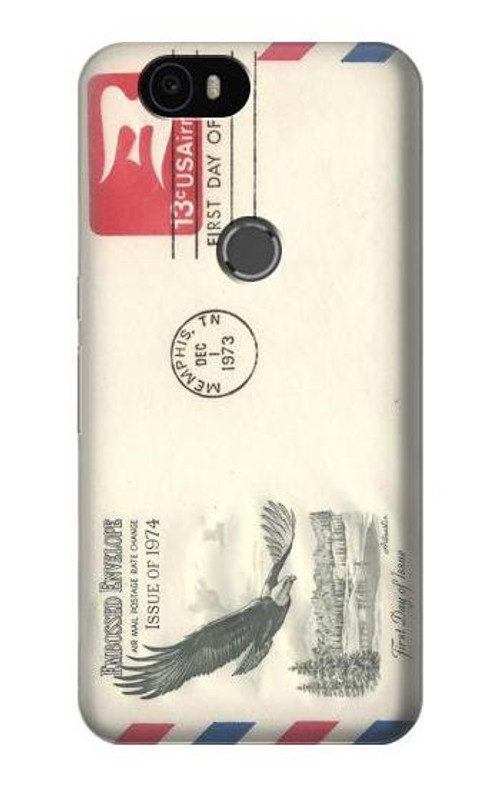 S3551 Vintage Airmail Envelope Art Case Cover Custodia per Huawei Nexus 6P