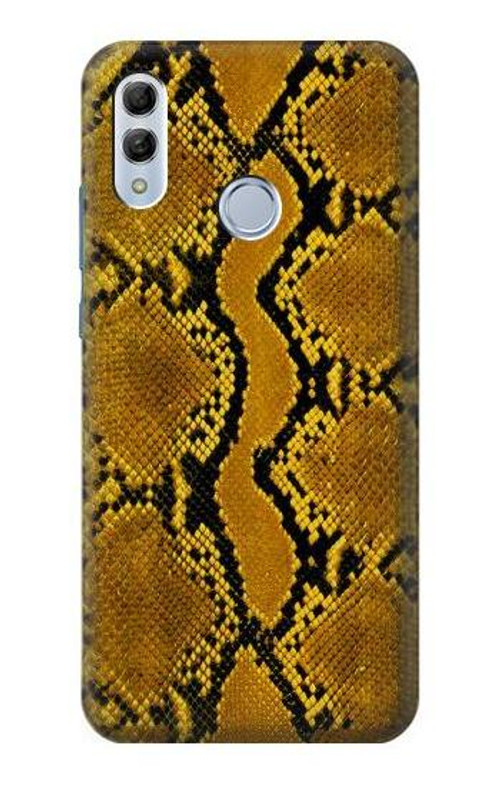 S3365 Yellow Python Skin Graphic Print Case Cover Custodia per Huawei Honor 10 Lite, Huawei P Smart 2019