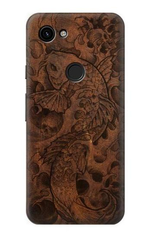 S3405 Fish Tattoo Leather Graphic Print Case Cover Custodia per Google Pixel 3a