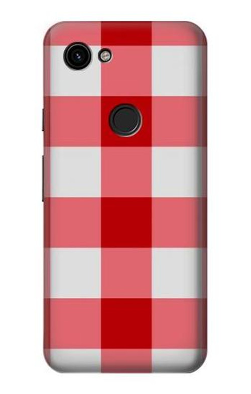 S3535 Red Gingham Case Cover Custodia per Google Pixel 3a