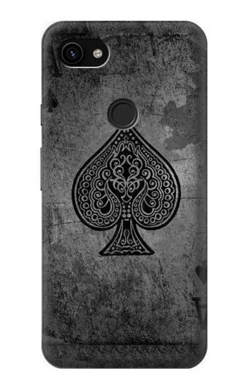 S3446 Black Ace Spade Case Cover Custodia per Google Pixel 3a XL