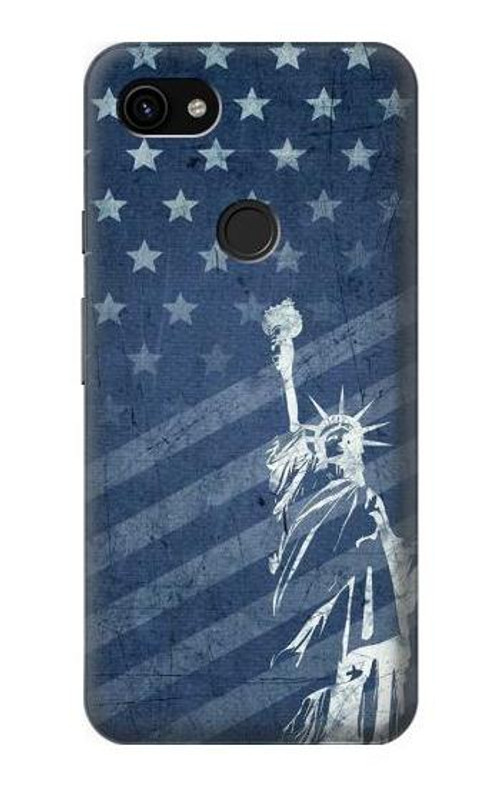 S3450 US Flag Liberty Statue Case Cover Custodia per Google Pixel 3a XL