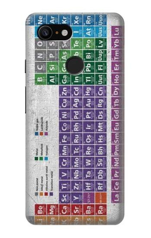 S3383 Periodic Table Case Cover Custodia per Google Pixel 3