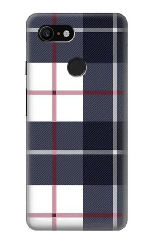 S3452 Plaid Fabric Pattern Case Cover Custodia per Google Pixel 3