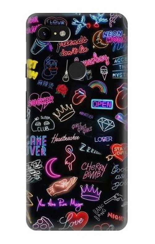 S3433 Vintage Neon Graphic Case Cover Custodia per Google Pixel 3 XL