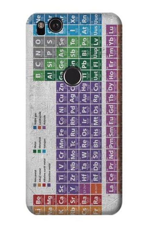 S3383 Periodic Table Case Cover Custodia per Google Pixel 2