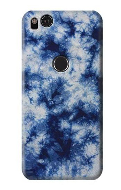 S3439 Fabric Indigo Tie Dye Case Cover Custodia per Google Pixel 2