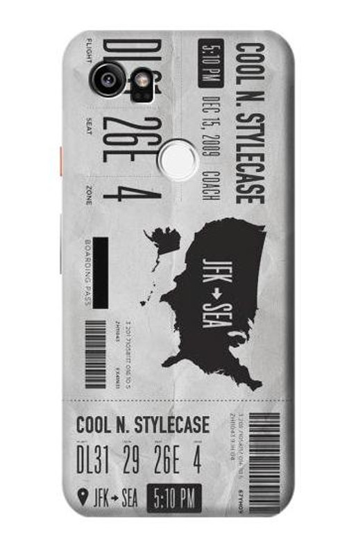 S3615 Airline Boarding Pass Art Case Cover Custodia per Google Pixel 2 XL