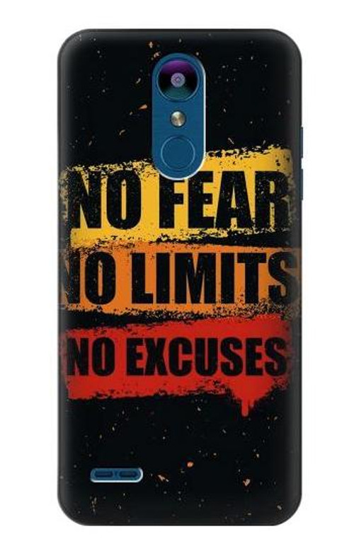 S3492 No Fear Limits Excuses Case Cover Custodia per LG K8 (2018)