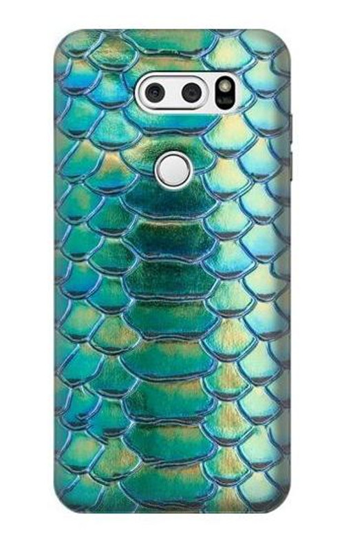 S3414 Green Snake Scale Graphic Print Case Cover Custodia per LG V30, LG V30 Plus, LG V30S ThinQ, LG V35, LG V35 ThinQ